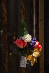 Flowers in a tomb.
