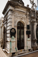 Internal streets, tombs and mausoleums of the famous Recoleta Cemetery.