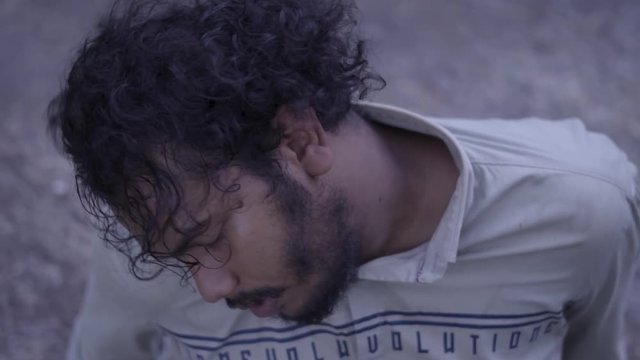 young man frustrated physio character feeling bad lost in mind psychopath evil