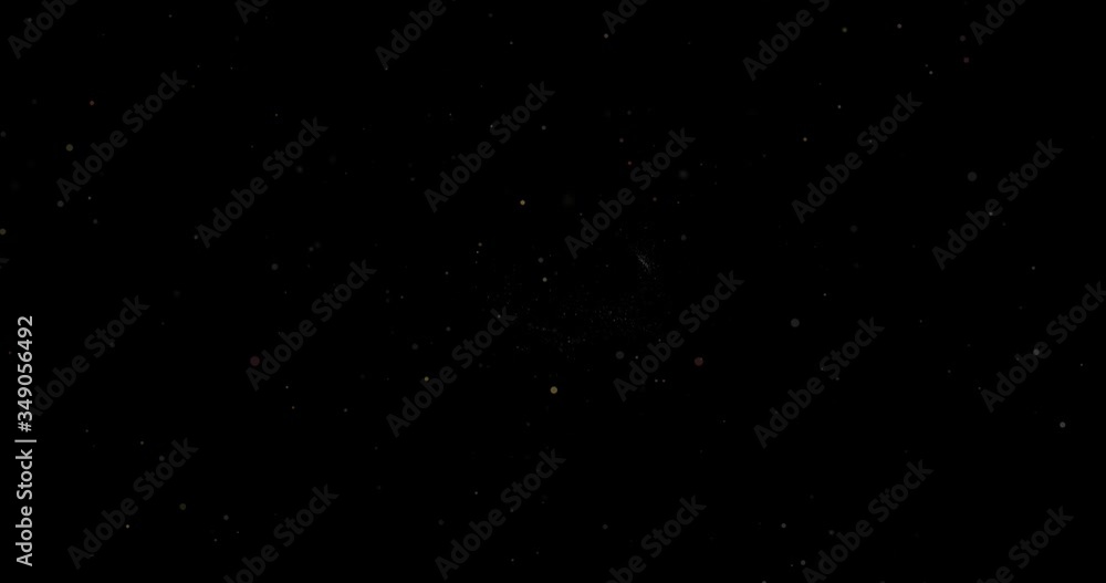 Canvas Prints abstract flying dust particles on a black background