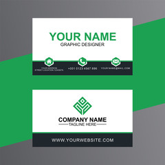 Elegant minimal stylish business card template Stock Illustration