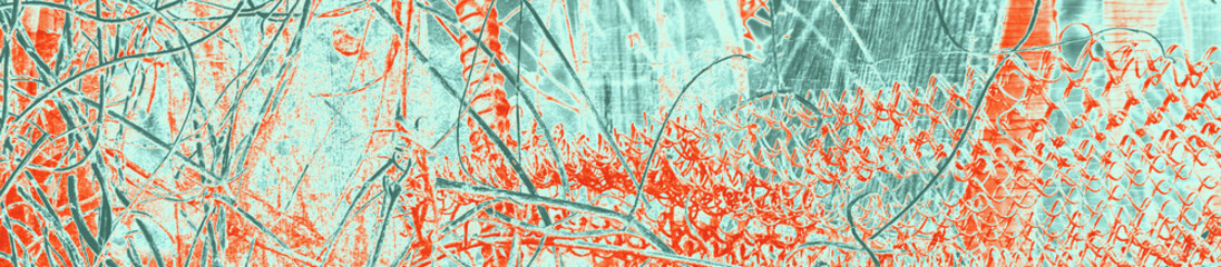 abstract red, orange, celadon and aquamarine colors background for design