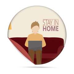 Stay in home poster