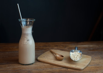 Bebida de avena refrescante saludable horchata
