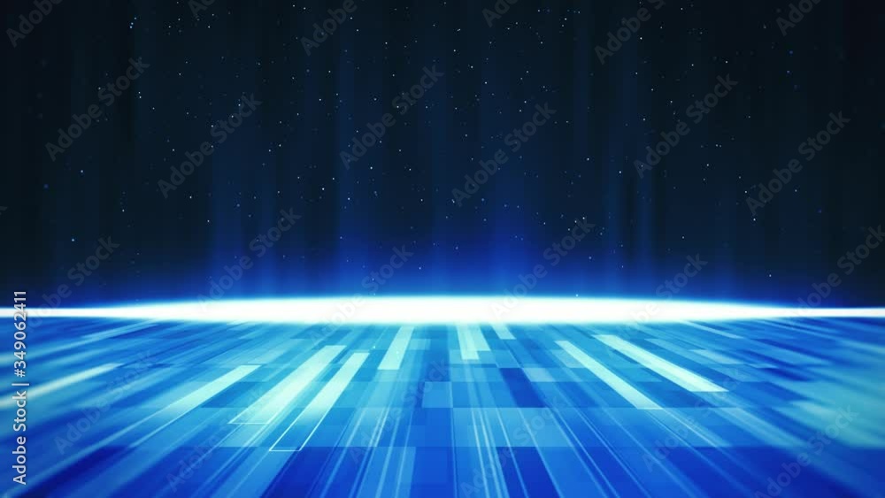 Poster technology 4k background with copy space , high speed lights tunnel motion trails - loopable