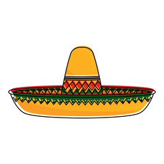 Isolated traditional mexican hat