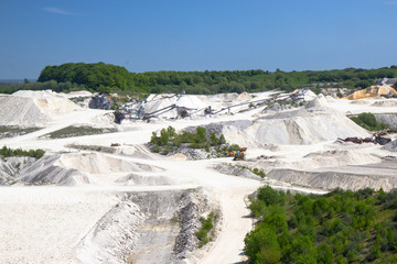 View of Faxe Kalkbrud, Limestone quarry in Denmark