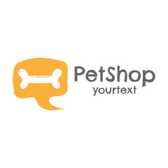 pet shop hand drawn logo design. funny icon