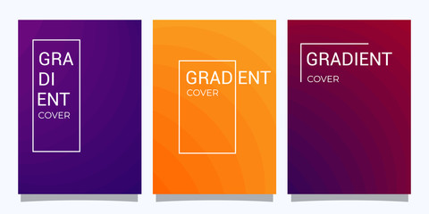 set of minimal abstract diagonal line on vivid gradient colors background for Brochure, Flyer, Poster, leaflet, Book Cover.