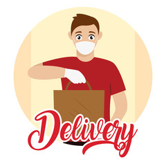 Delivery man with a package