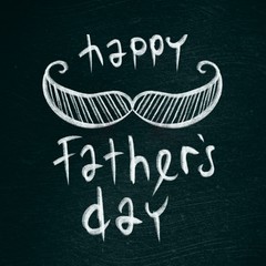 Happy father&rsquo;s Day illustration on chalkbord 
