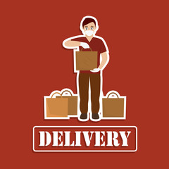 Delivery man with a package