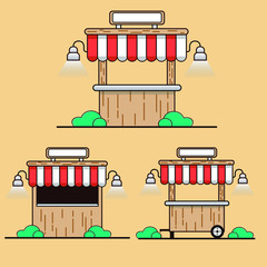 Three food truck design fast food puesto de comida