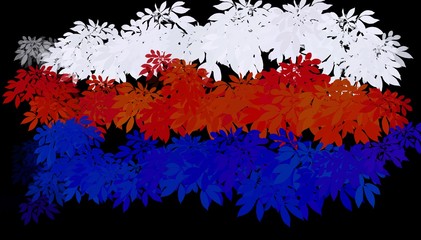Russia flag color  illustration, Russia day grunge background 