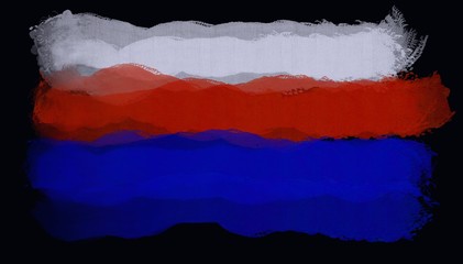 Russia flag color  illustration, Russia day grunge background 
