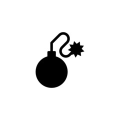 Bomb vector icon design. Dynamite countdown sign.