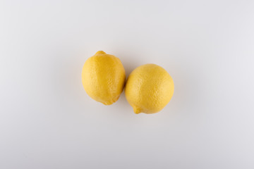 fresh lemon close-up on a white background for an online store
