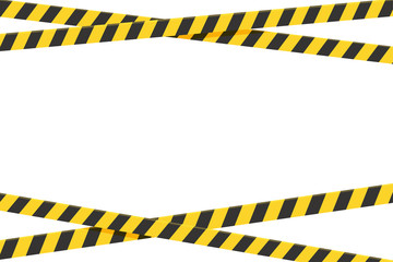 Police line vector Barricade the entry area to prevent the spread of the corona virus.