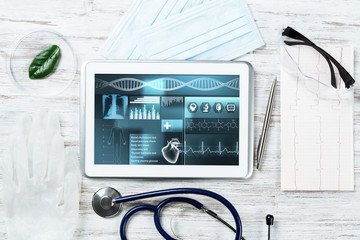 Medical diagnostics in modern hospital.