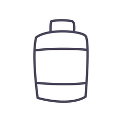 Medicine jar line style icon vector design