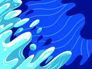 world ocean day sea wave aqua background vector
