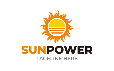 Creative Sun power concept logo design