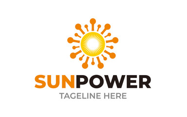 Creative Sun power concept logo design