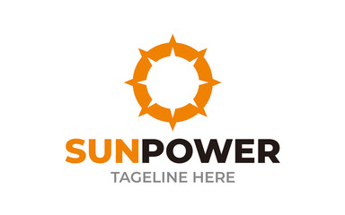 Creative Sun power concept logo design