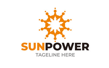 Creative Sun power concept logo design