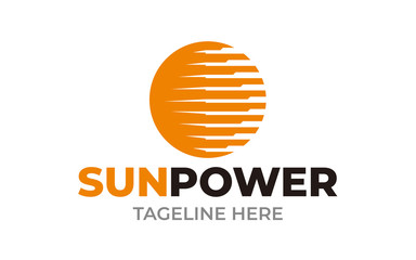 Creative Sun power concept logo design