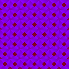Graphic stylish pattern with dark squares and violet rhombuses in a checkerboard pattern.
