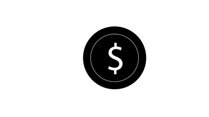 Money Line Icon Payment system. Coins and Dollar