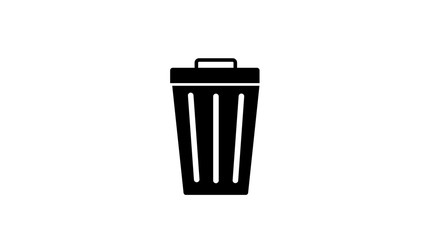 Recycle bin with recycling sign thin line icon