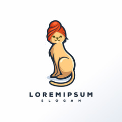 cat logo design ready to use