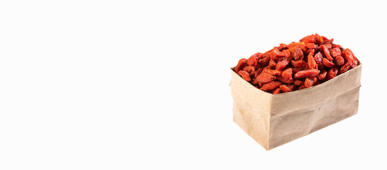 dried goji berries in paper bag - Lycium barbarum