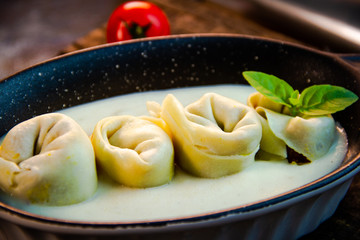 Pasta, food and tomato fresh for designers