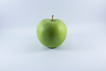 green apple on a white background