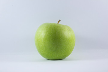 green apple on white background