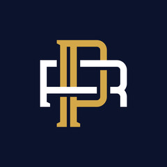 Initial Letter PR RP Monogram Logo Design