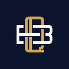 Fototapeta premium Initial Letter QB BQ Monogram Logo Design