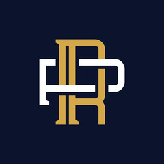 Initial Letter RP PR Monogram Logo Design