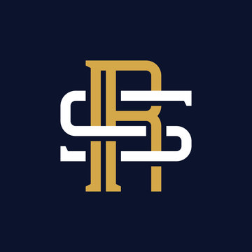 Initial Letter RS SR Monogram Logo Design