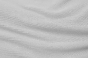 White abstract cotton towel mock up template fabric on with background. Wallpaper of artistic wale linen canvas. Blanket or Curtain of pattern and copy space for text decoration. Interior design wall.