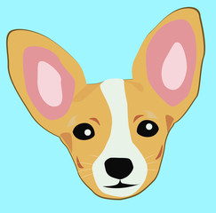 Chihuahua cabeza de venado ilustración animal mascota perro