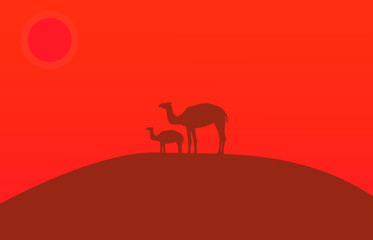 Background design illustration of the atmosphere of Ramadan