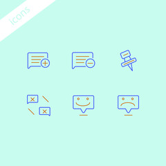 simple vector design collection of message icons