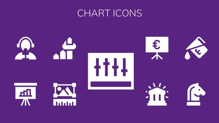 Modern Simple Set of chart Vector filled Icons