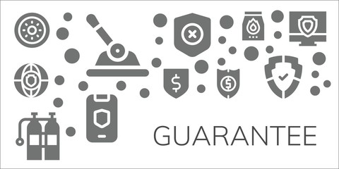guarantee icon set