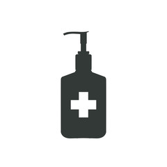 Hand sanitizer icon. Vector icon isolated on white background.