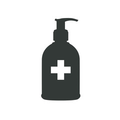 Fototapeta premium Hand sanitizer icon. Vector icon isolated on white background.